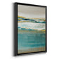 Aqua Quartz V2 - Modern Framed Canvas Print