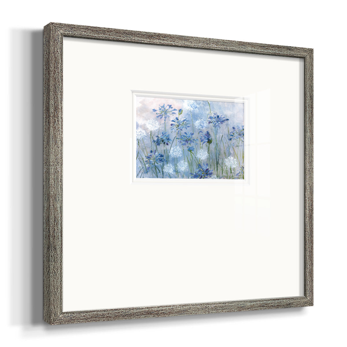 Dandelion and Agapanthus Premium Framed Print Double Matboard