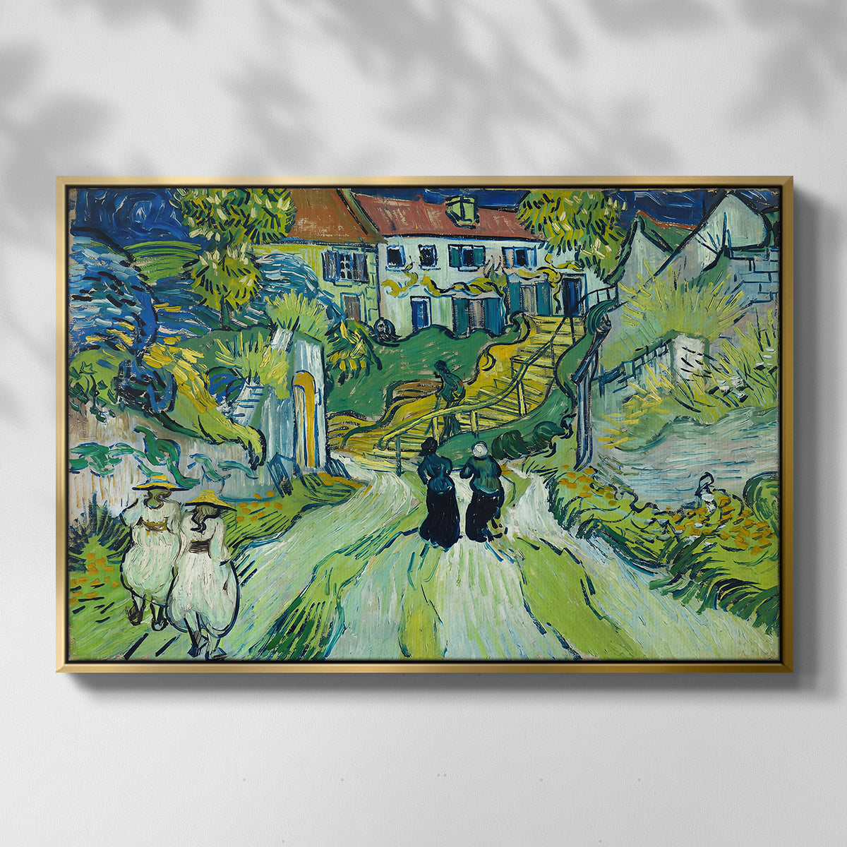 Stairway at Auvers, 1890 - Floater Framed Canvas Print