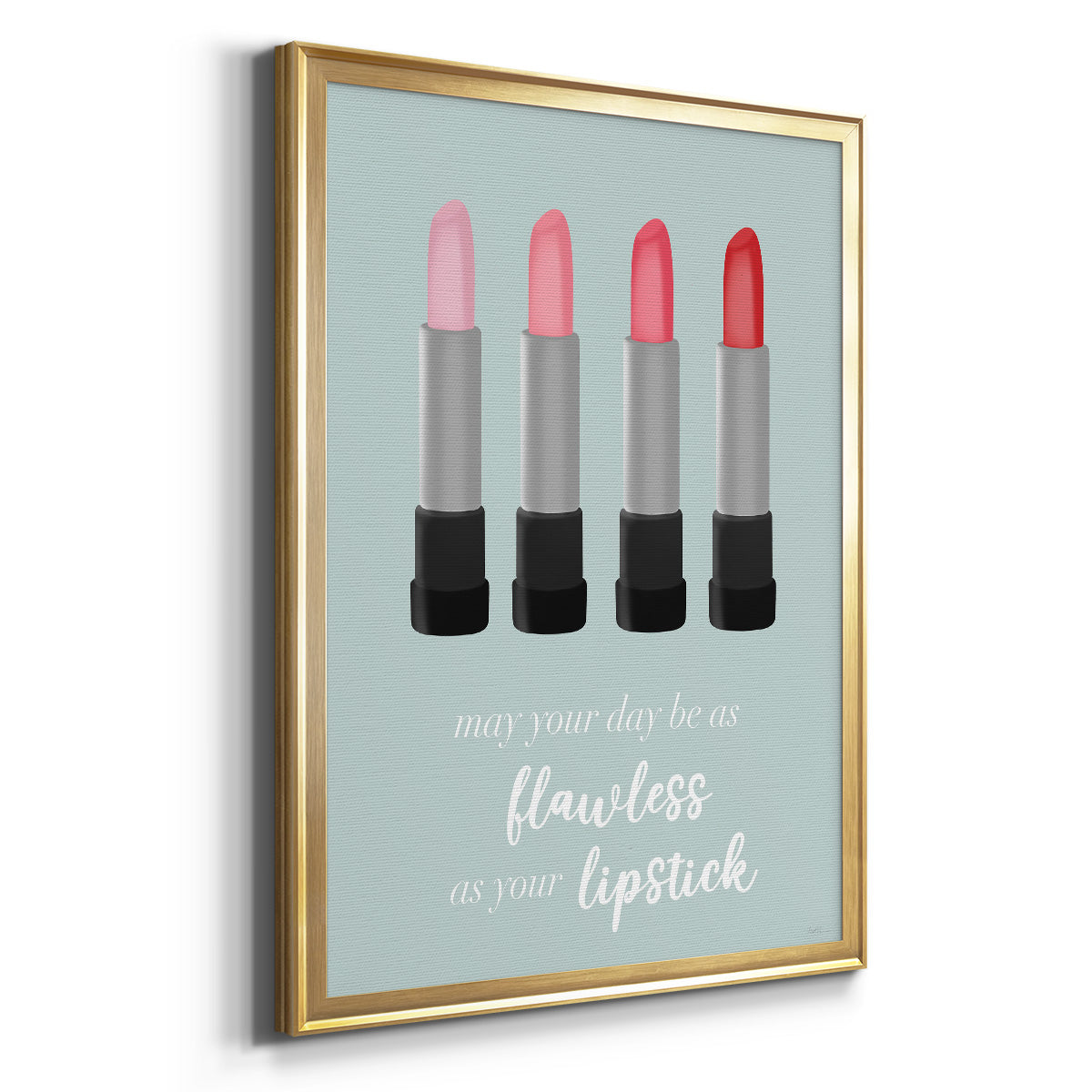 Flawless Lipstick - Modern Framed Canvas Print