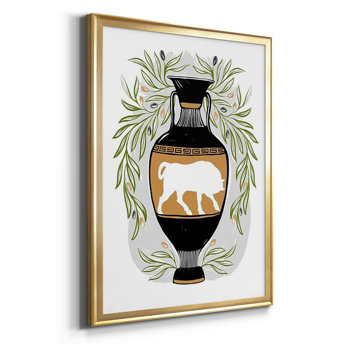 Greek Vases IV - Modern Framed Canvas Print
