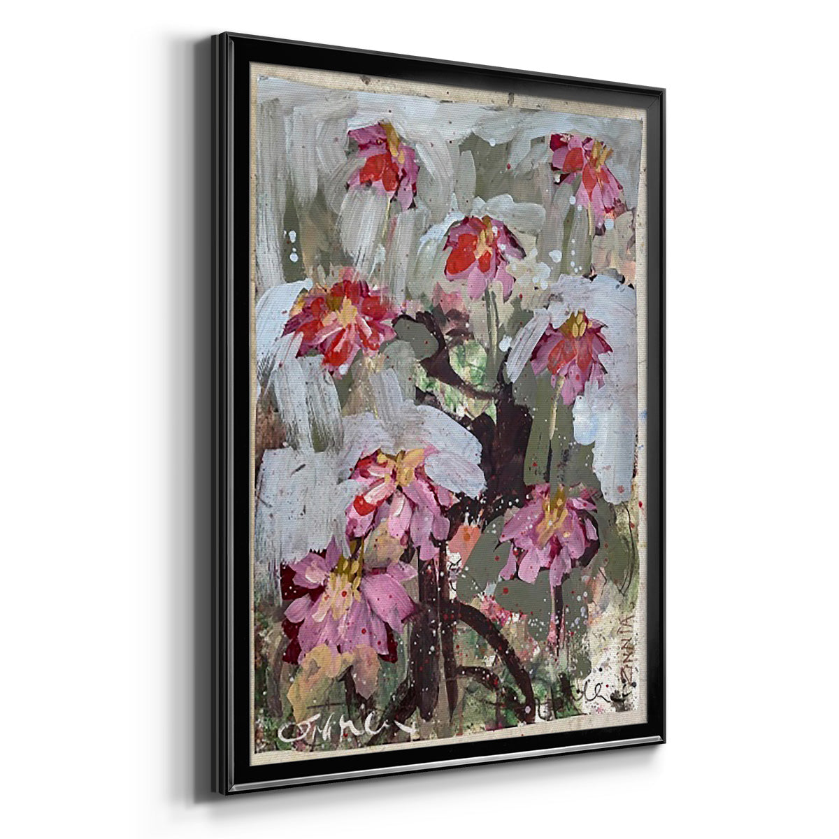 Zinnia I - Modern Framed Canvas Print