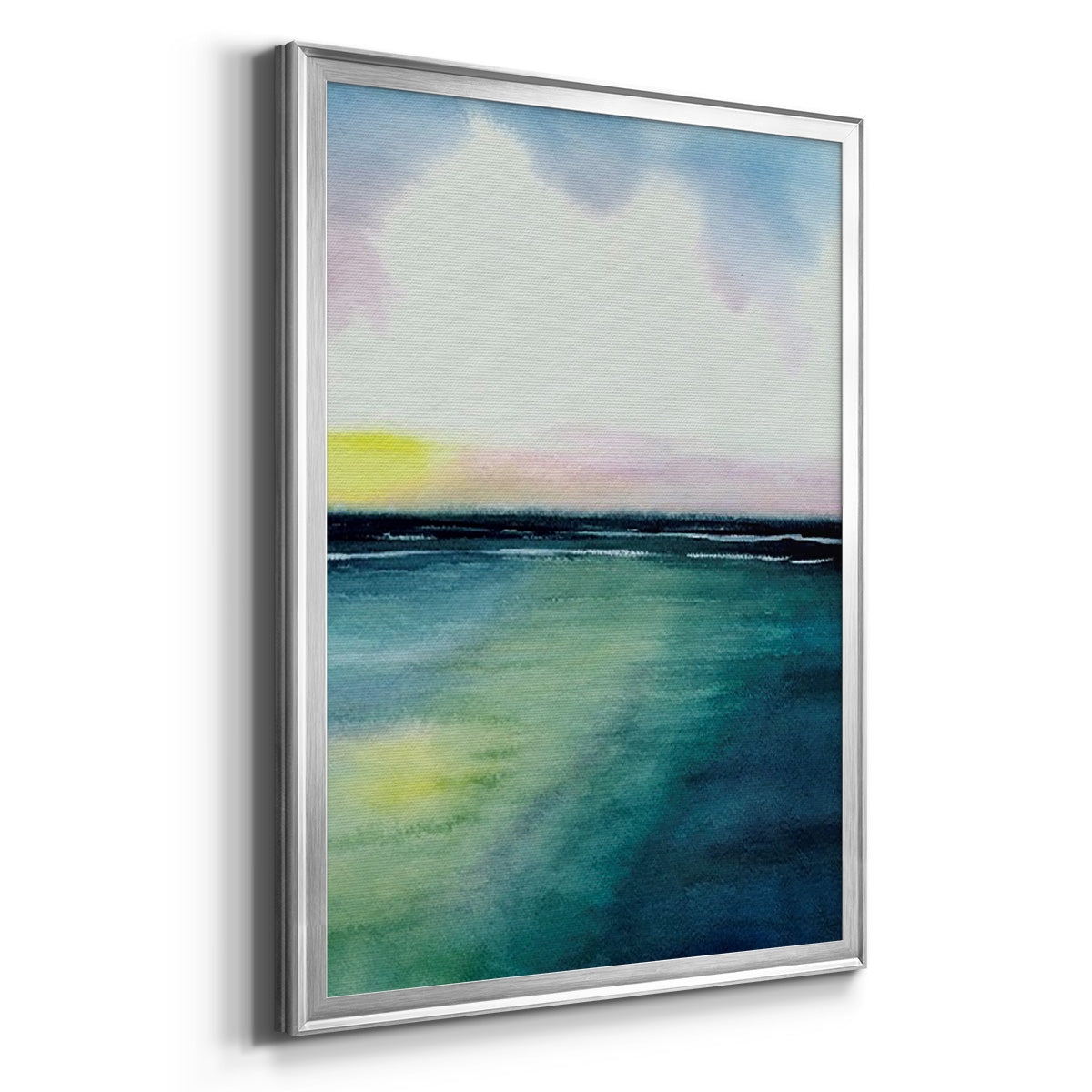 Sherbet Sunset Diptych II - Modern Framed Canvas Print