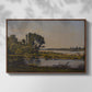Landscape with a River, 1892 - Floater Framed Canvas Print