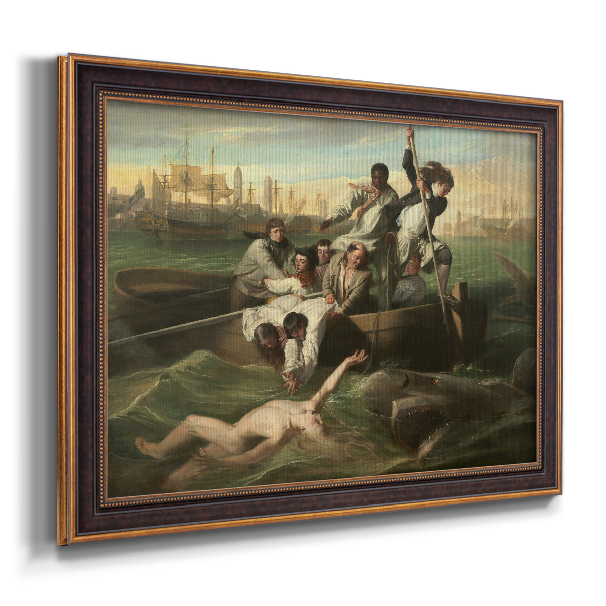 Watson and the Shark - Ornate Framed Canvas Print