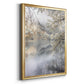 Misty Lake - Modern Framed Canvas Print