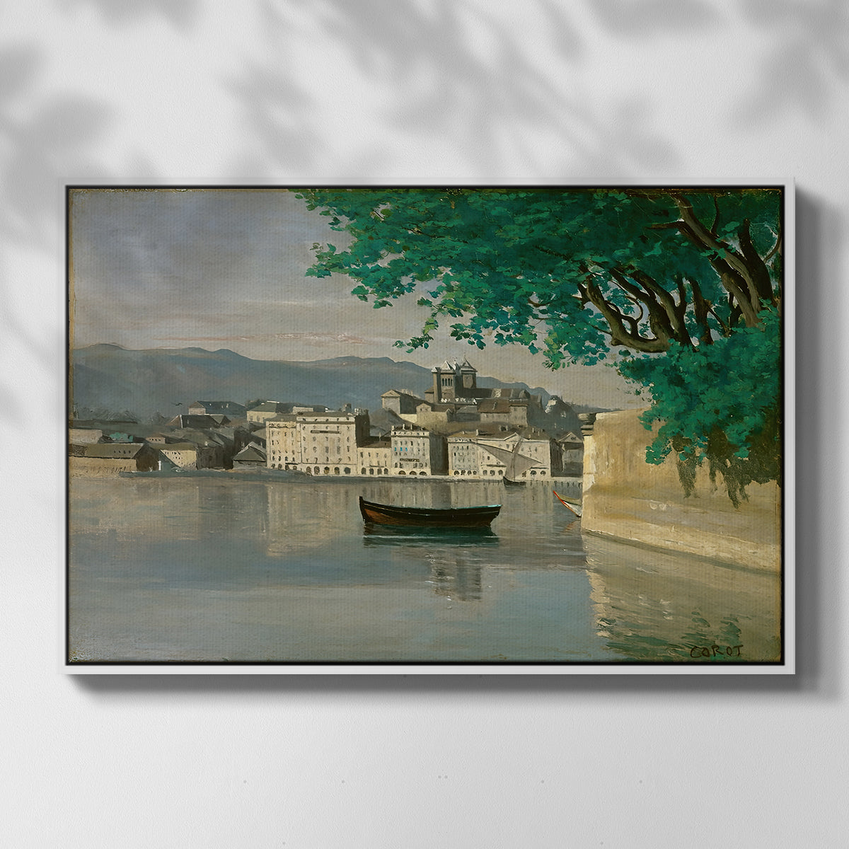 Geneva View of Part of the City, c. 1834-1835 - Floater Framed Canvas Print