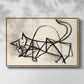 Study of a Cat (Étude de chat), 1946 - Floater Framed Canvas Print