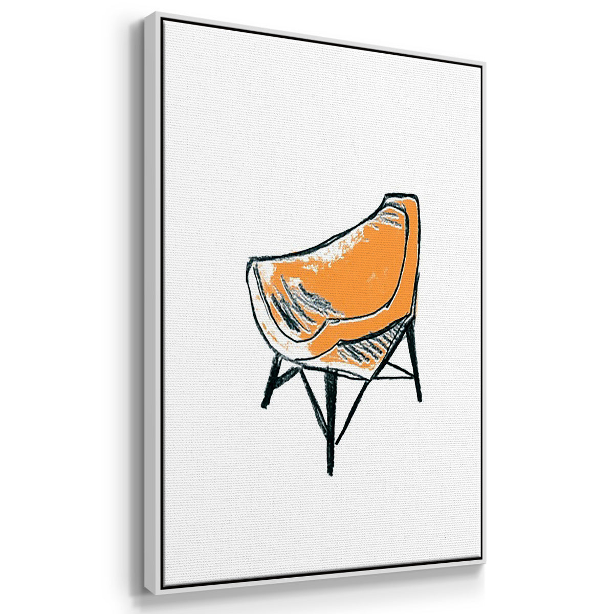 Take a Seat X - Framed Premium Gallery Wrapped Canvas L Frame 3 Piece Set - Ready to Hang