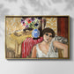 Woman Seated in an Armchair, c. 1920 - Floater Framed Canvas Print