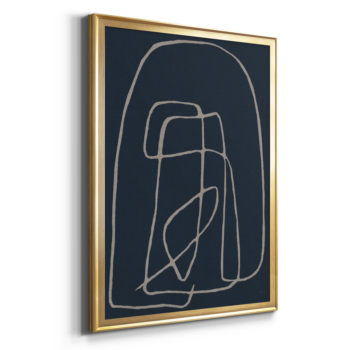 Shapes and Night Sky I - Modern Framed Canvas Print