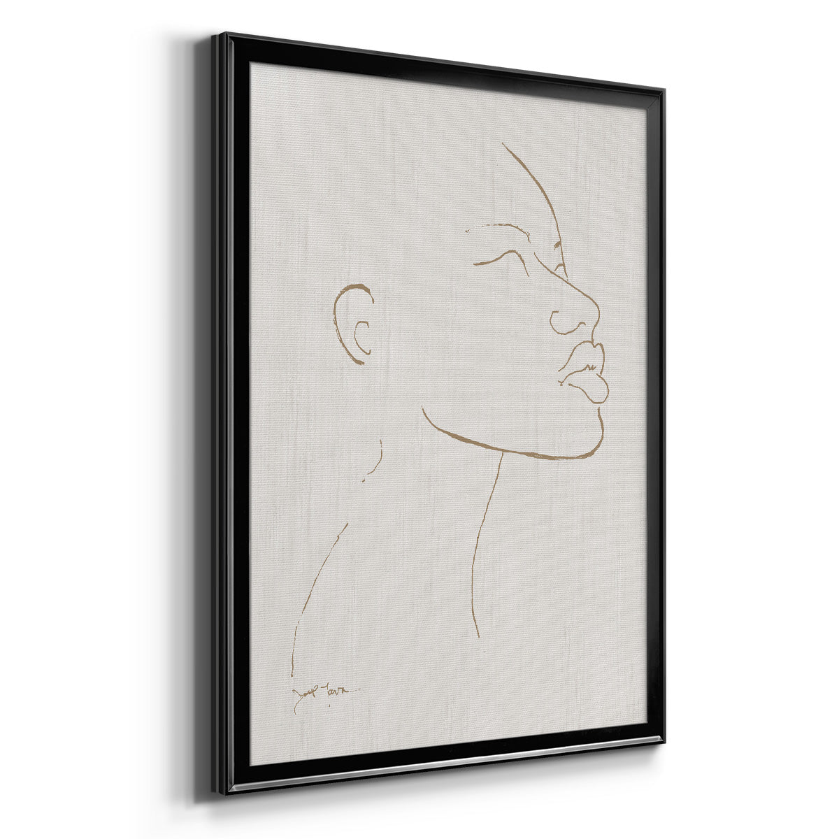 Portrait Sketch I - Modern Framed Canvas Print