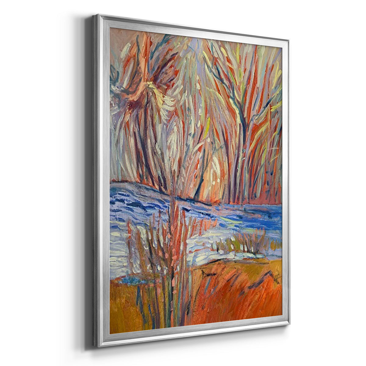 Cadmium Winter Solstice I - Modern Framed Canvas Print