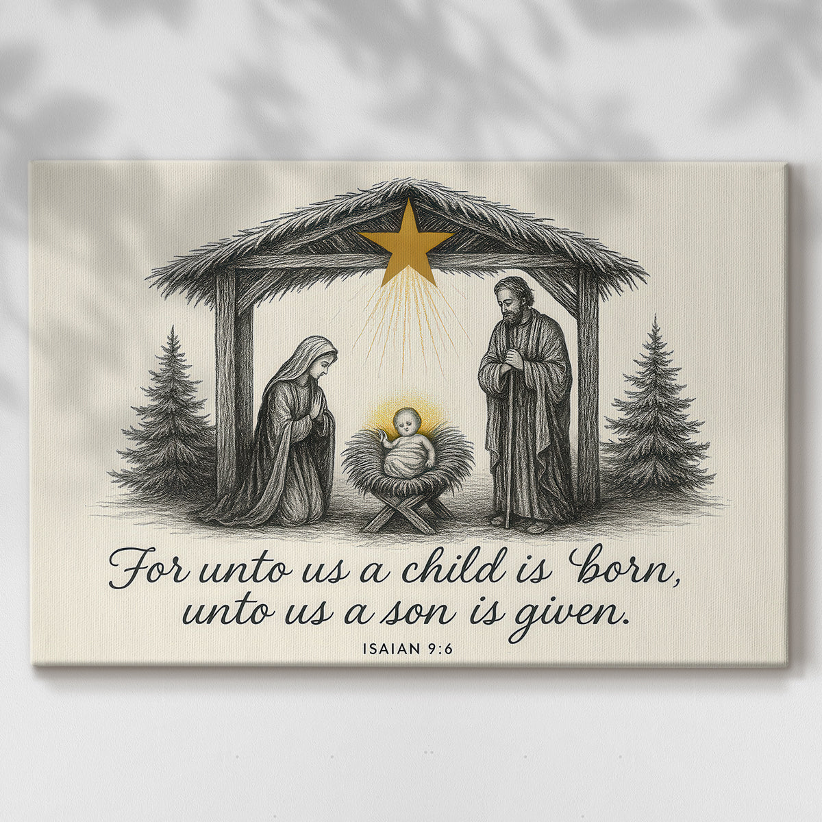 Silver Mistletoe at Twilight - Canvas Art Print