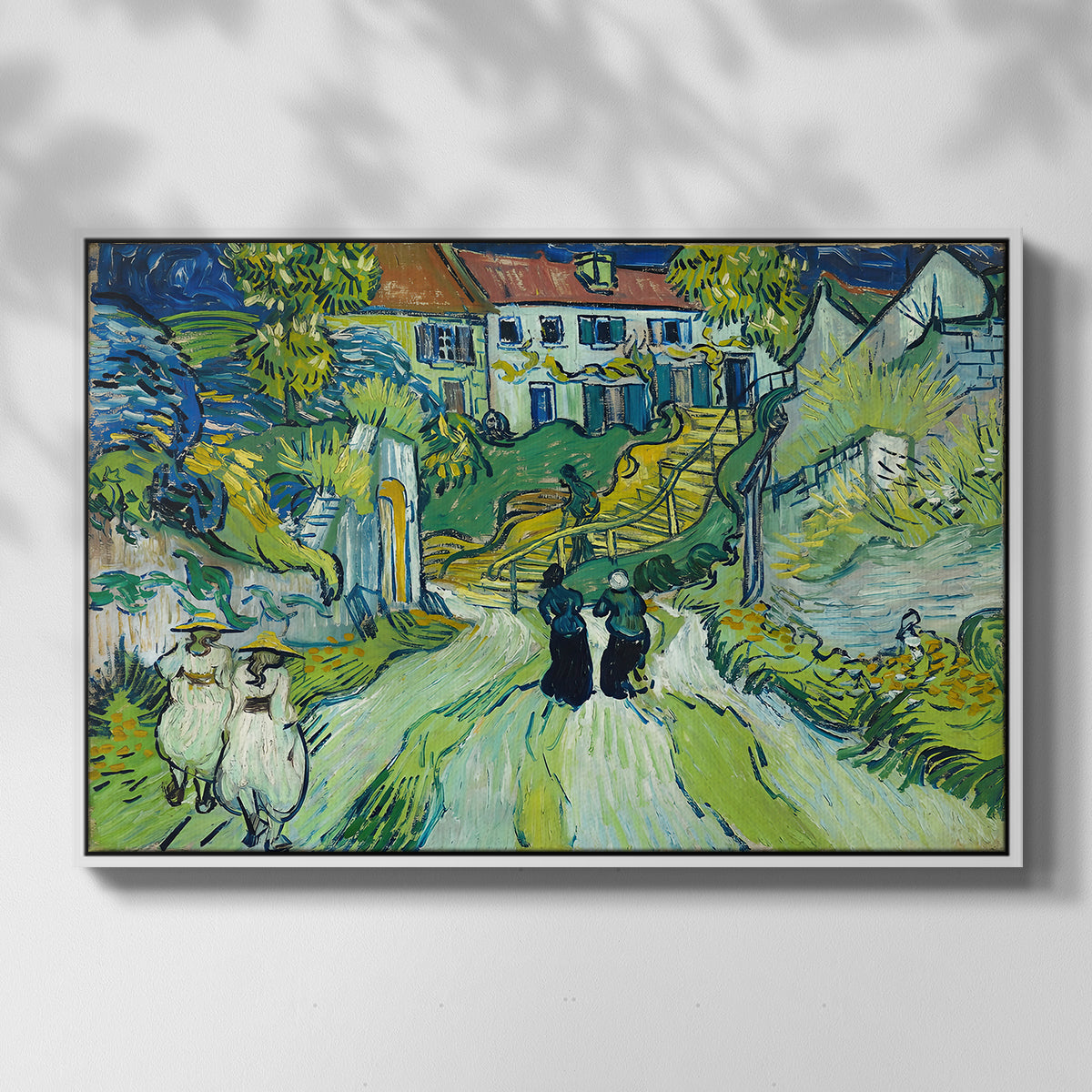 Stairway at Auvers, 1890 - Floater Framed Canvas Print