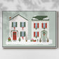 Festive Front Door Collection A - Framed Gallery Wrapped Canvas in Floating Frame