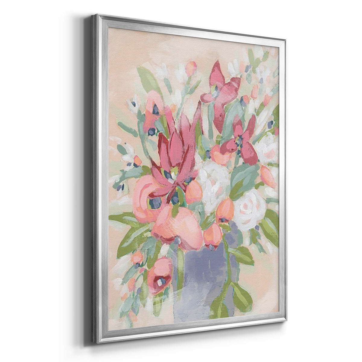 Blush Array I - Modern Framed Canvas Print