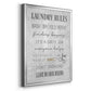 Neutral Laundry Rules - Modern Framed Canvas Print