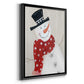 Festive Snowman I - Modern Framed Canvas Print