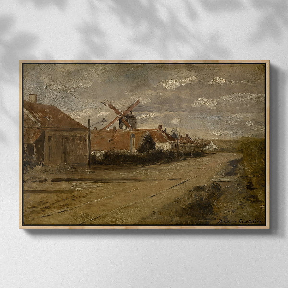 The Mill at Kiel, c. 1885-1888 - Floater Framed Canvas Print