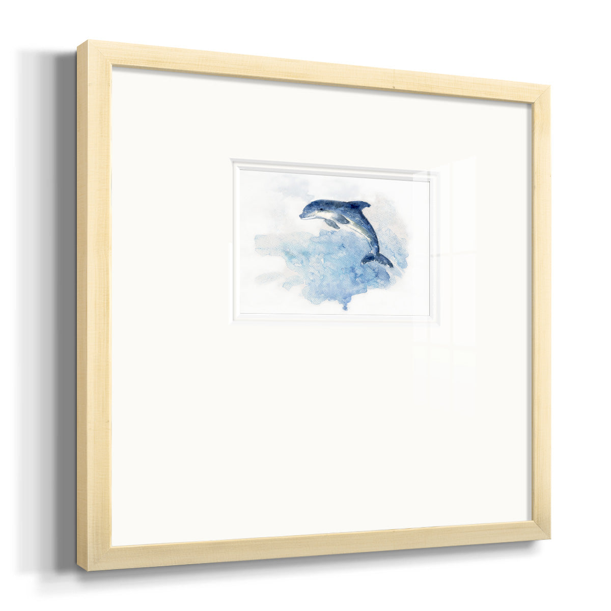 Wave Jumping Premium Framed Print Double Matboard