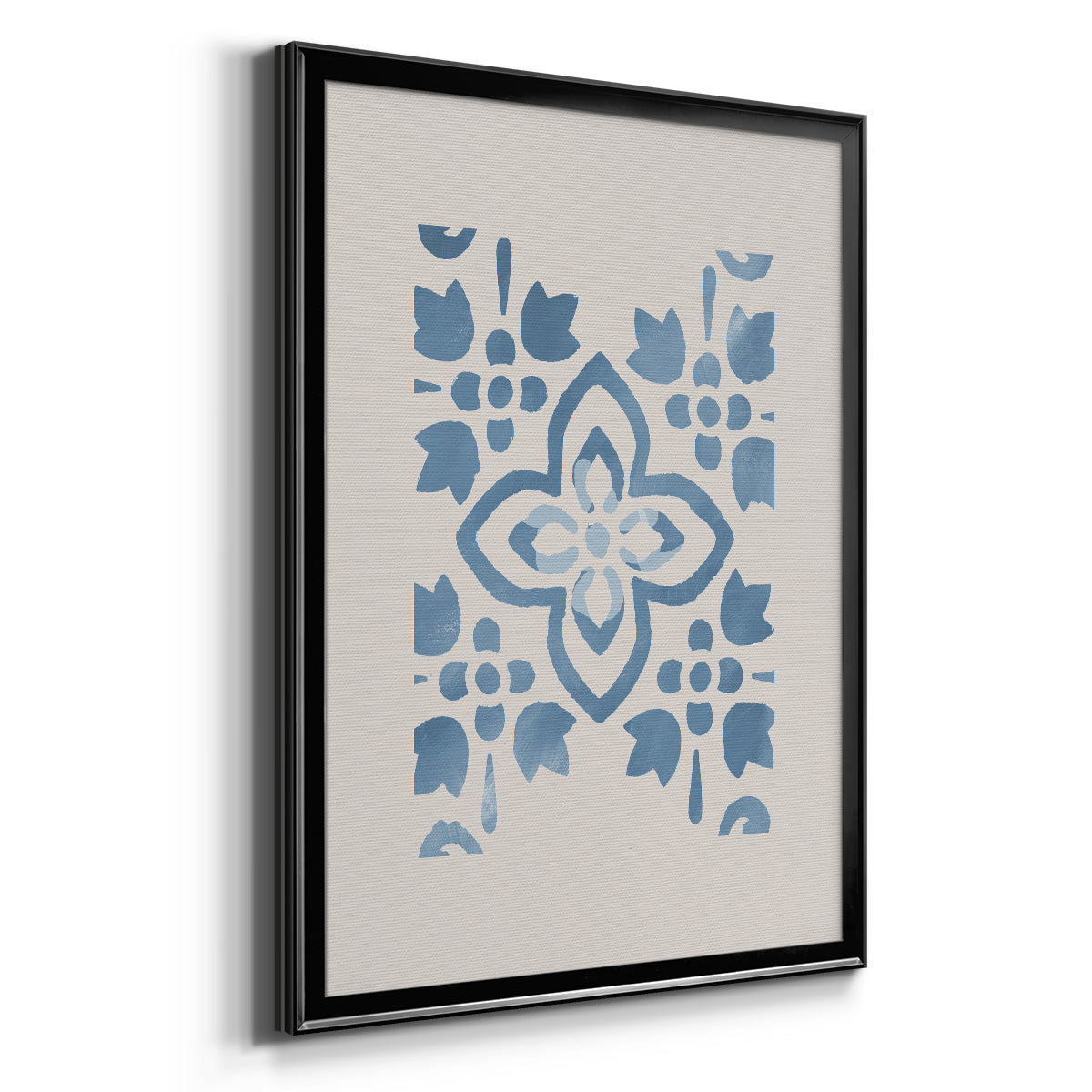 Monochrome Terra Mesa Tile I - Modern Framed Canvas Print