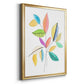 Color Pop Leaves I - Modern Framed Canvas Print