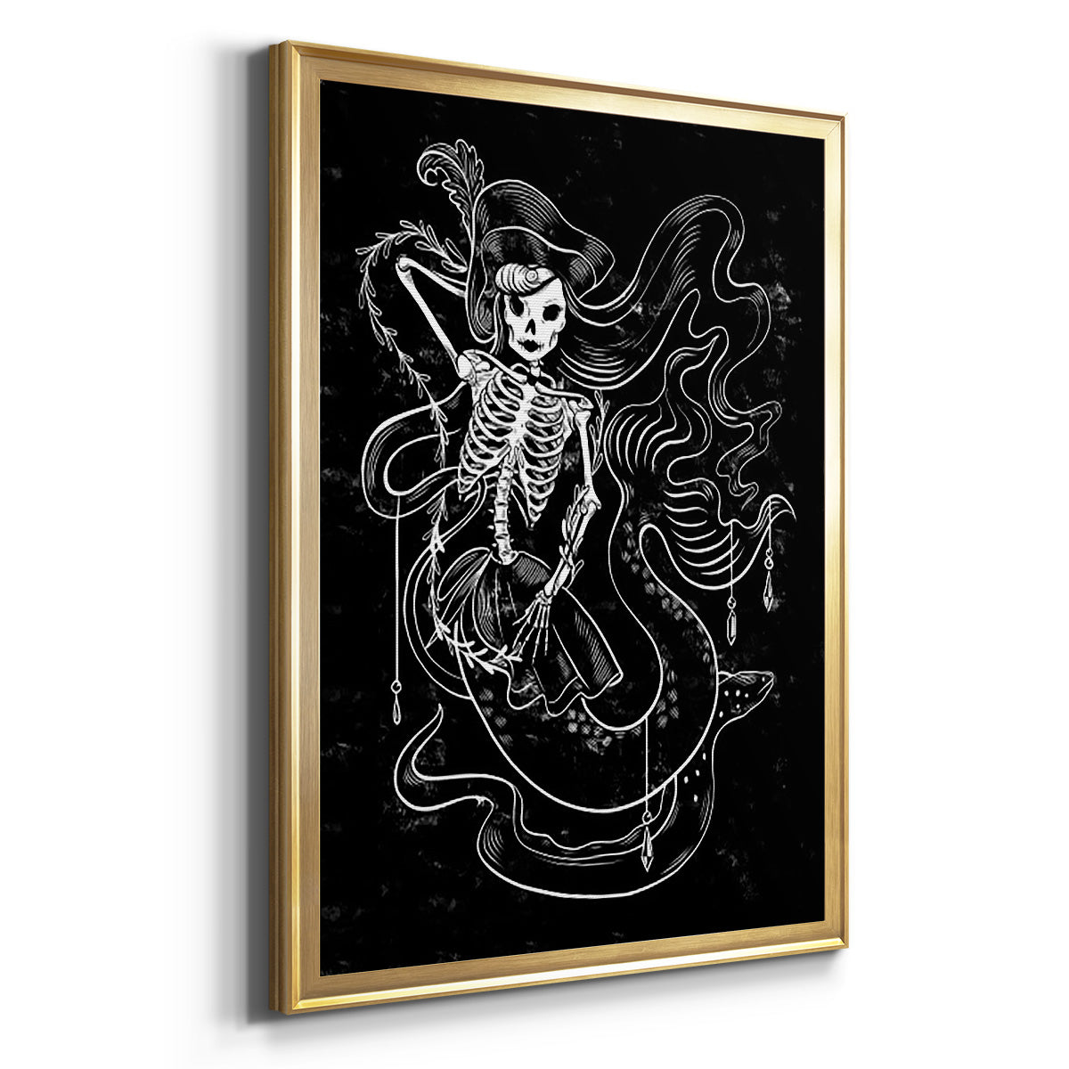 Pirate Mermaids II - Modern Framed Canvas Print