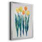 Tulips in a Row II - Modern Framed Canvas Print