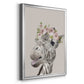 Peek A Boo Giraffe I - Modern Framed Canvas Print