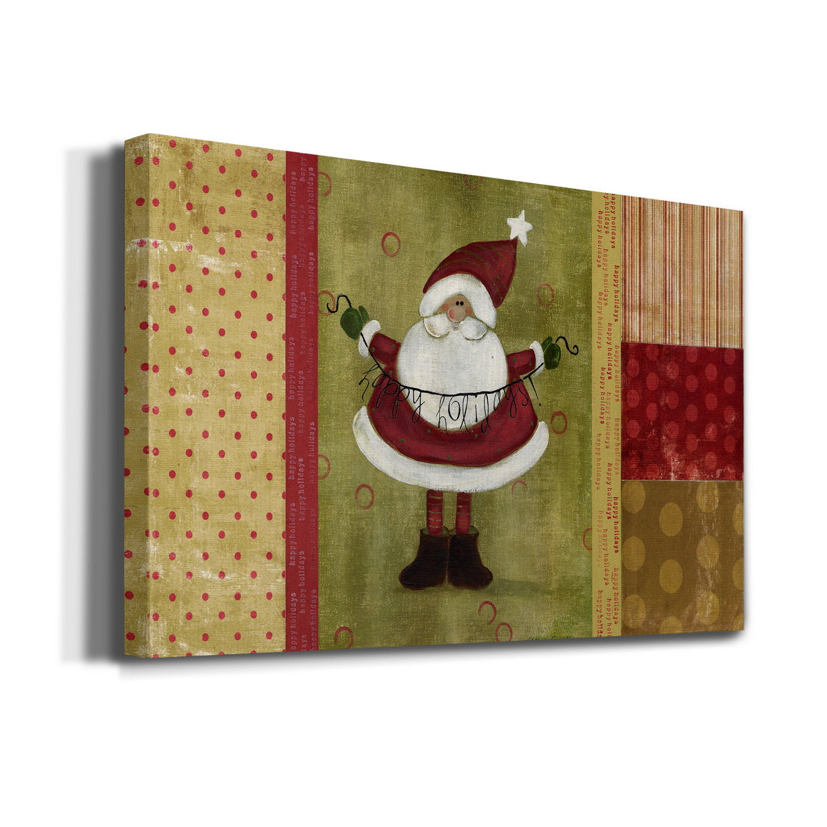 Holiday Santa - Premium Gallery Wrapped Canvas  - Ready to Hang