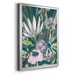 Purple Jungle Garden I - Modern Framed Canvas Print