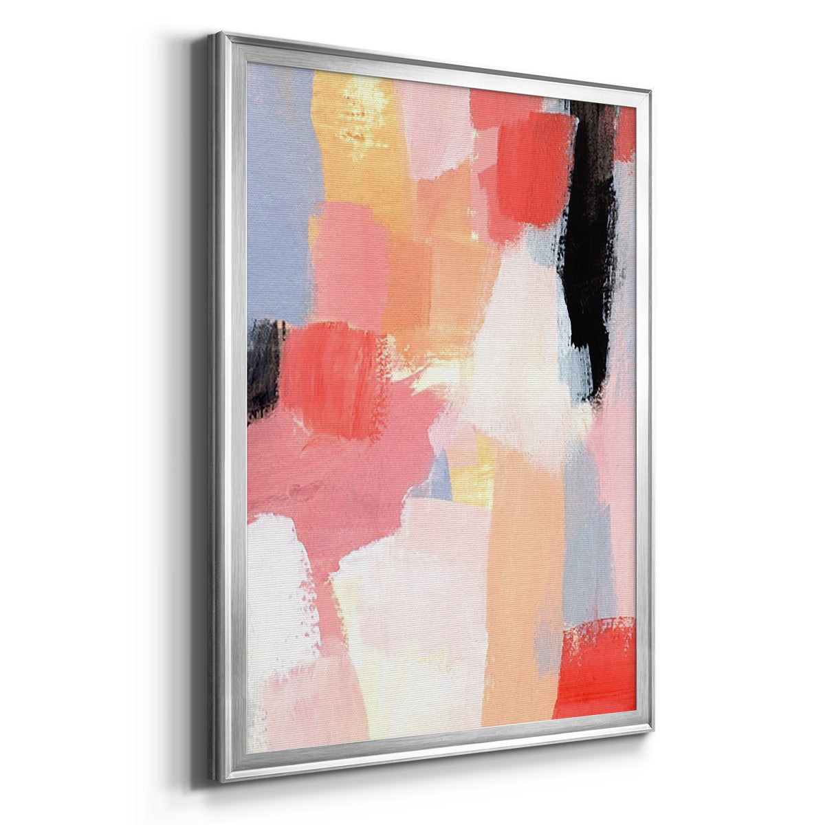 Aerial Scarlet I - Modern Framed Canvas Print