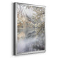 Misty Lake - Modern Framed Canvas Print