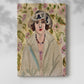 Canvas art print of a stylized figure with light tones and simple background with a soft shadow on a white background.