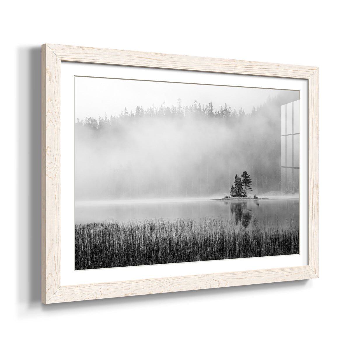 Island Fog - Barnwood Framed Art Print
