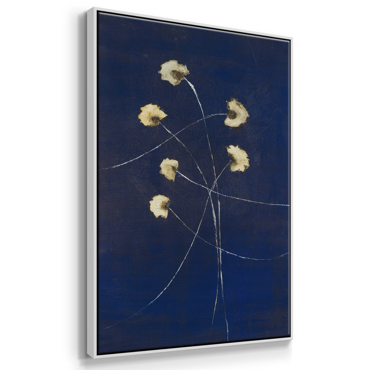 Indigo 2 - Framed Premium Gallery Wrapped Canvas L Frame - Ready to Hang