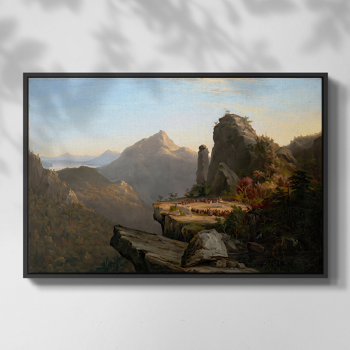 Scene from “The Last of the Mohicans”, 1827 - Floater Framed Canvas Print