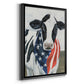 American Cow II - Modern Framed Canvas Print