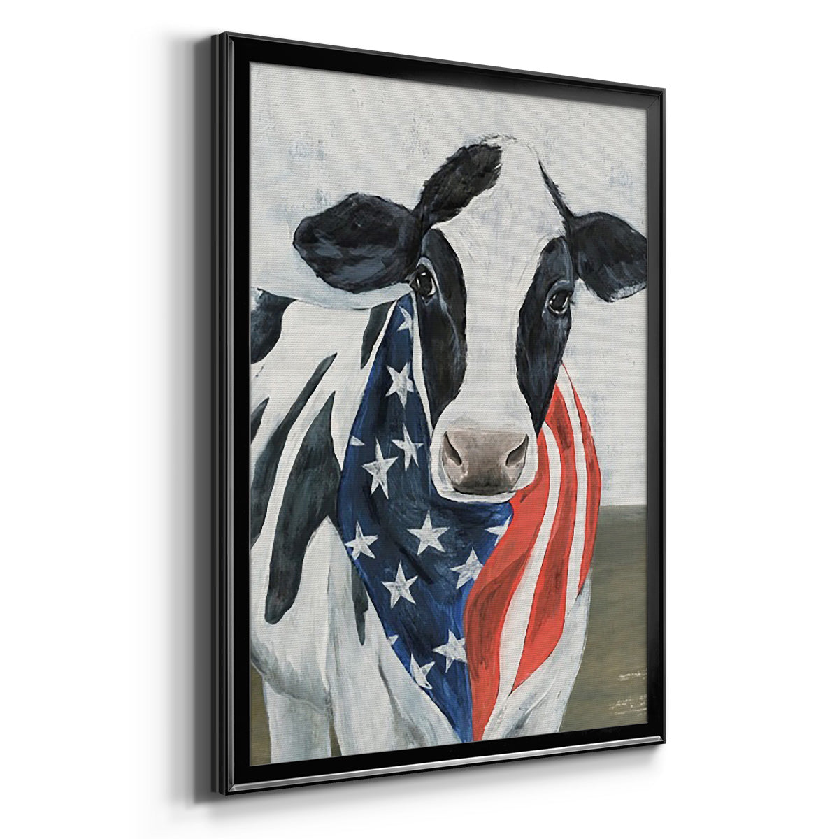 American Cow II - Modern Framed Canvas Print