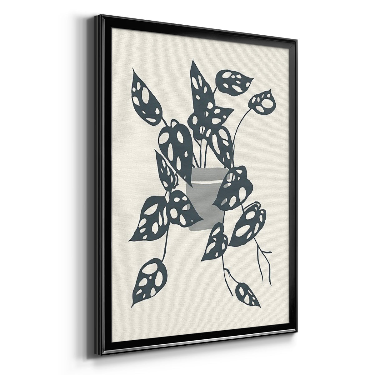 Growing Leaves IV - Modern Framed Canvas Print