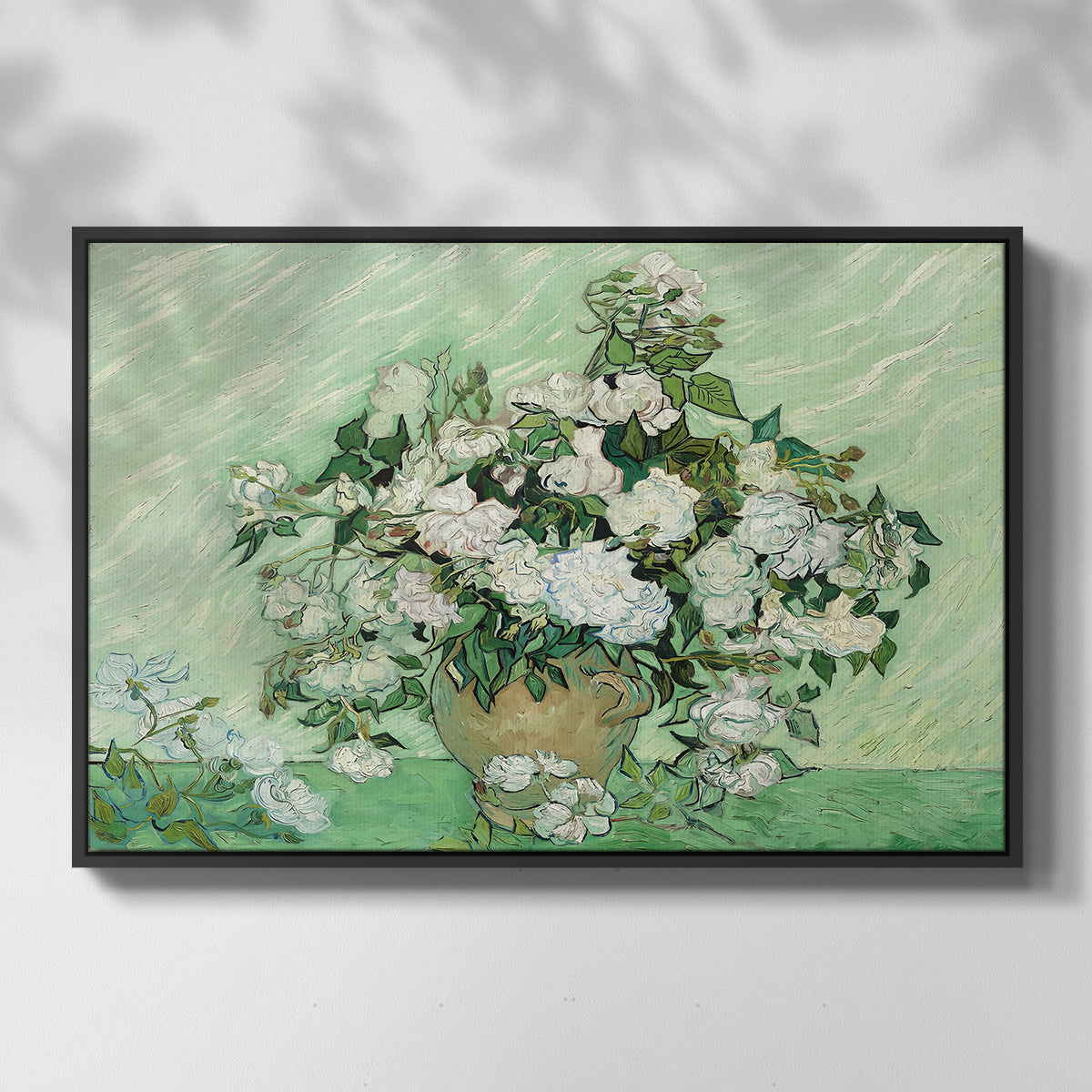 Roses, 1890 - Floater Framed Canvas Print