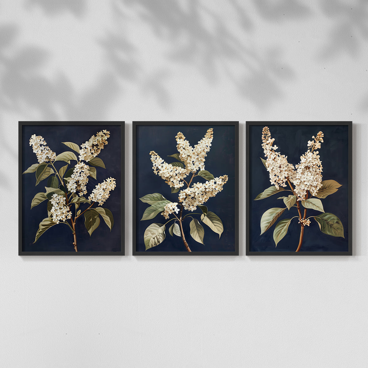Floral Study Series LII - Restickable Framed Art Set