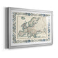 Bordered Map of Europe - Modern Framed Art Print