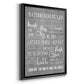 Neutral Bathroom Rules - Modern Framed Canvas Print