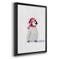 Penguin Play I - Modern Framed Canvas Print