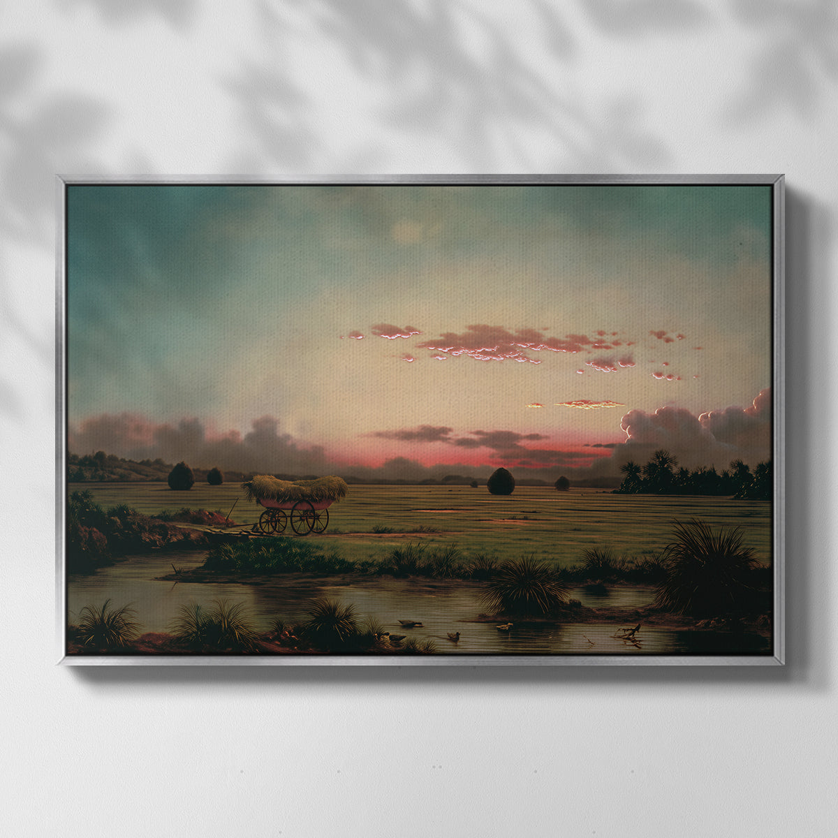 The Marshes at Rhode Island, 1866 - Floater Framed Canvas Print