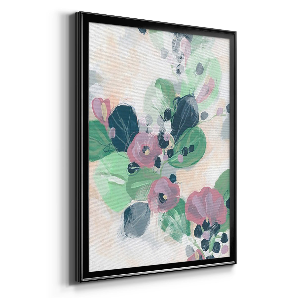 Tropical Branch Fresco I - Modern Framed Canvas Print