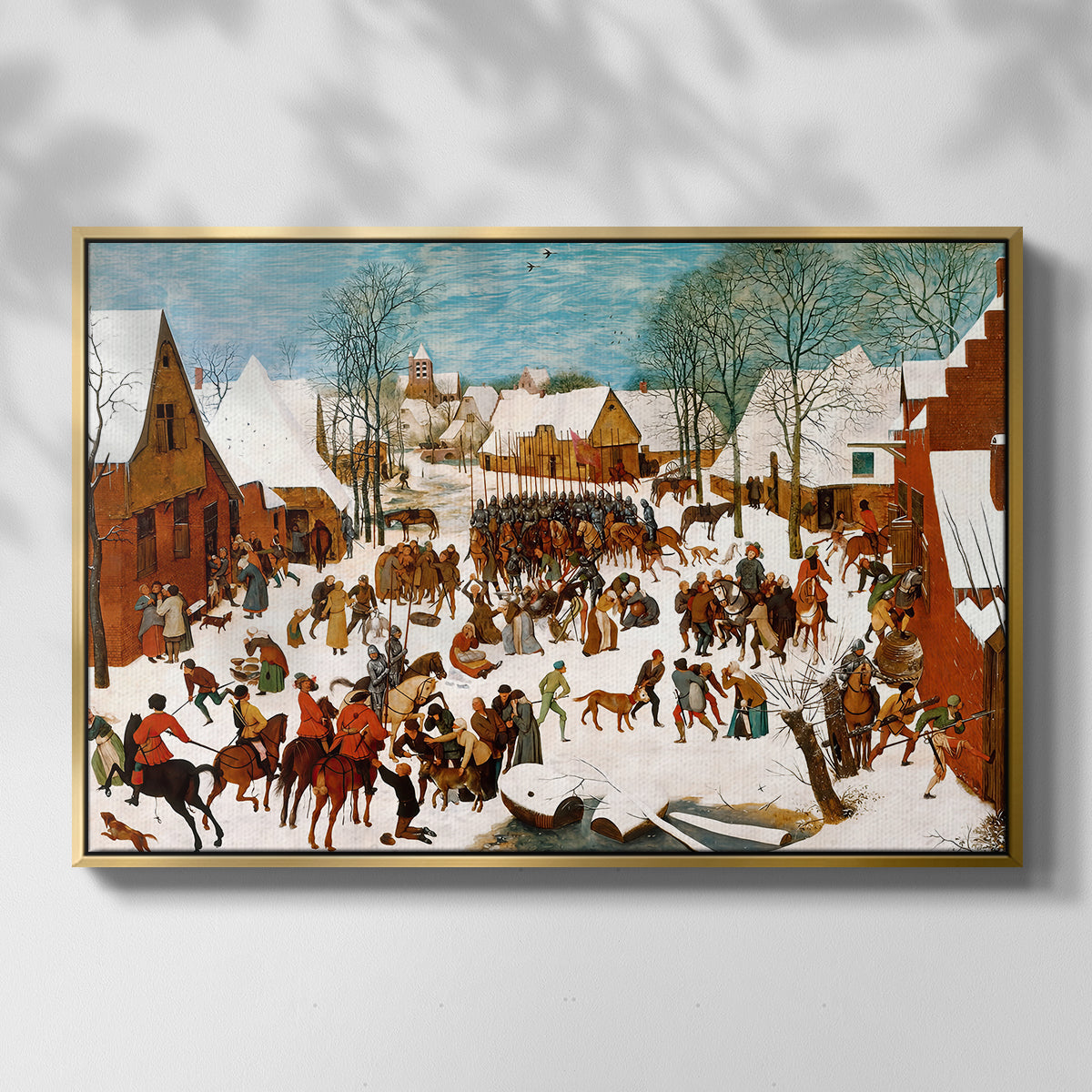 Massacre of the Innocents, c. 1565-1567 - Floater Framed Canvas Print