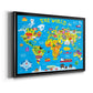 World Map Premium Classic Framed Canvas - Ready to Hang